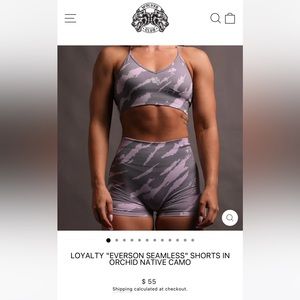 LOYALTY "EVERSON SEAMLESS" SHORTS IN ORCHID NATIVE CAMO small